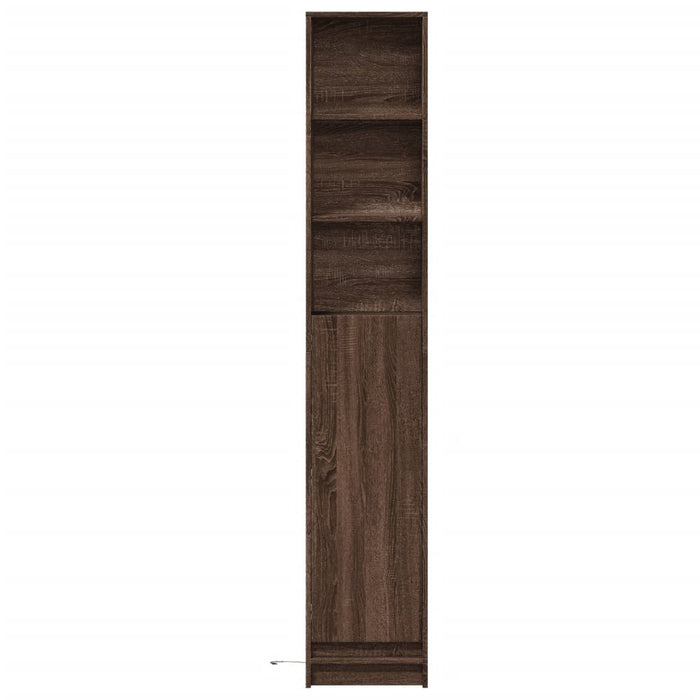 Сервант со светодиодной подсветкой Brown Oak 36x32,5x200 см Инженерное дерево