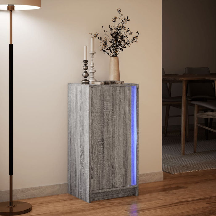 Бюфет с LED Сива Sonoma 42,5x34x85 cm Engineered Wood