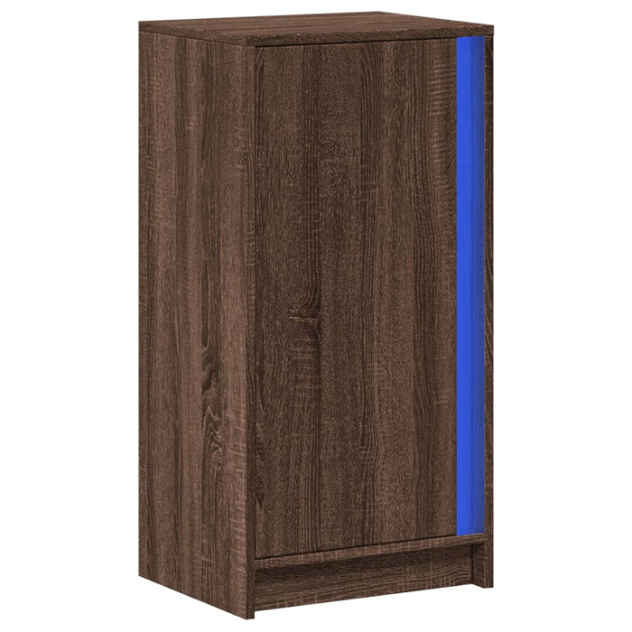 Сервант со светодиодной подсветкой Brown Oak 42.5x34x85 см Инженерное дерево