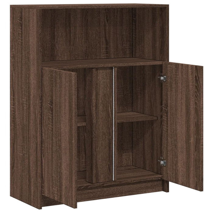 Сервант со светодиодной подсветкой Brown Oak 77x34x100 см Инженерное дерево