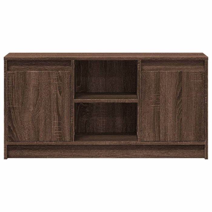 Тумба под телевизор со светодиодной подсветкой Brown Oak 100x34x50 см Инженерная древесина