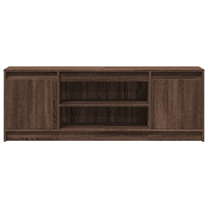 Тумба под телевизор со светодиодной подсветкой Brown Oak 139,5x34x50 см Инженерная древесина