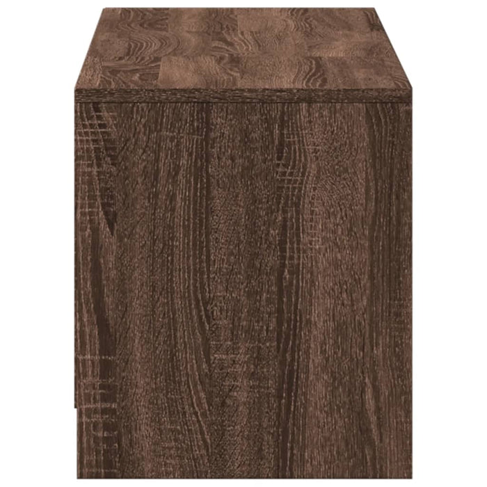 Тумба под телевизор со светодиодной подсветкой Brown Oak 140x34x40 см Инженерная древесина