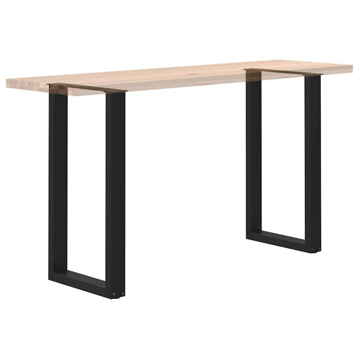 Coffee Table Legs U-Shaped 2 pcs Black 50x(90-91) cm Steel