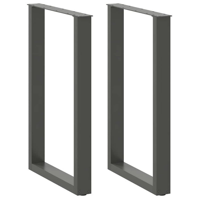 Coffee Table Legs U-Shaped 2 pcs Anthracite 60x(90-91) cm Steel