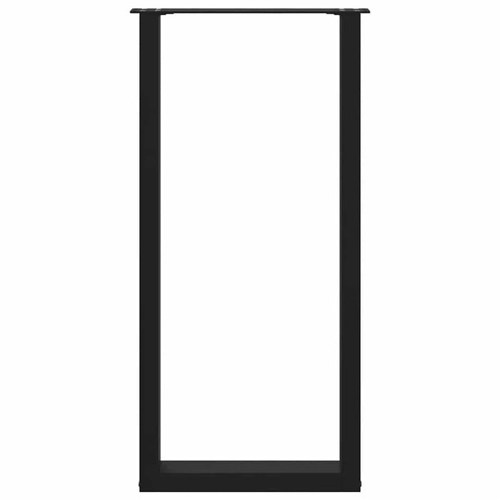 Picioare măsuță de cafea în formă de U 2 buc Negru 40x(100-101) cm Oțel