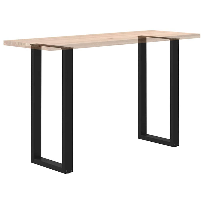 Coffee Table Legs U-Shaped 2 pcs Black 50x(100-101) cm Steel