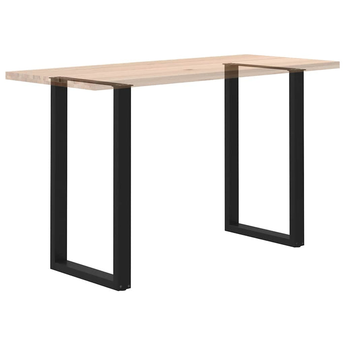 Coffee Table Legs U-Shaped 2 pcs Black 60x(100-101) cm Steel