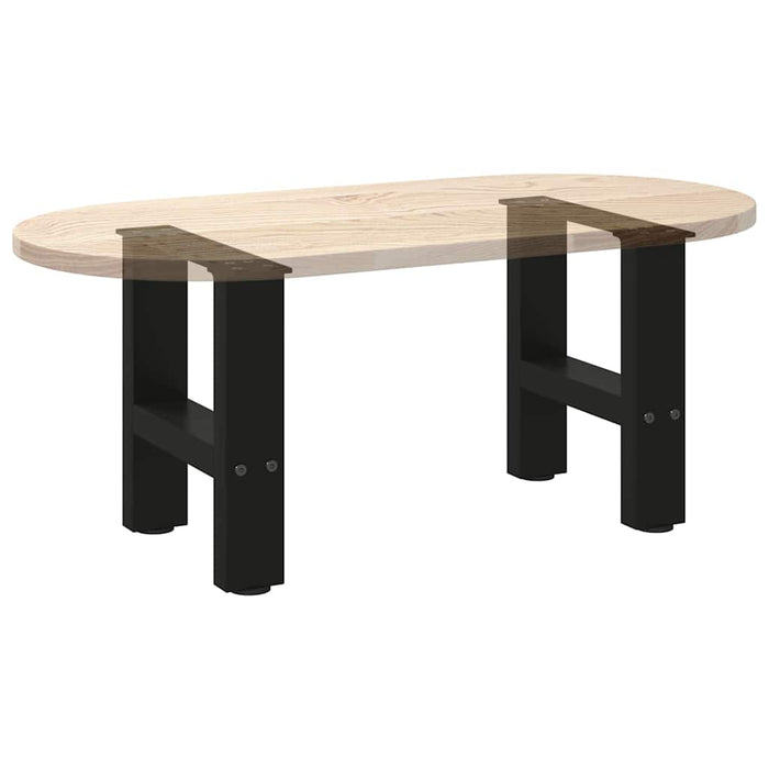 Coffee Table Legs Black 2 pcs 30x(30-31) cm Steel