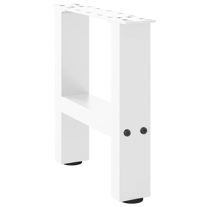 Coffee Table Legs White 2 pcs 30x(30-31) cm Steel