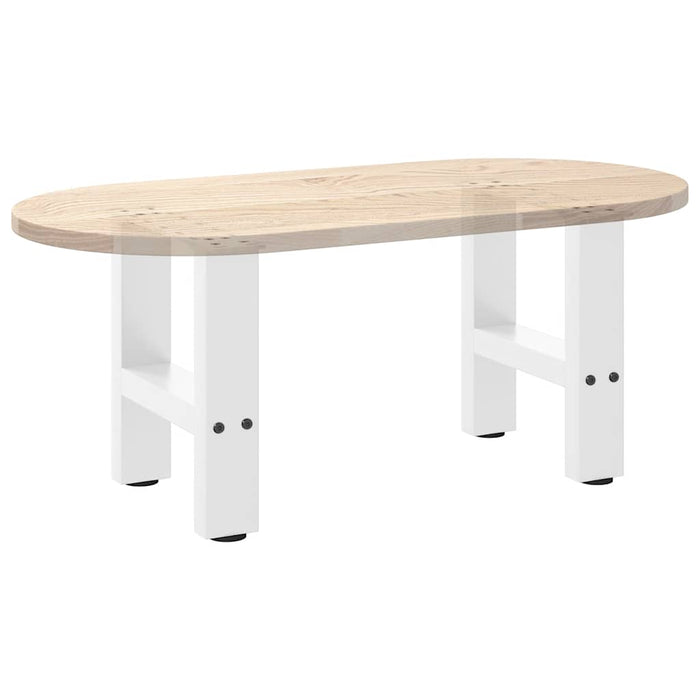 Coffee Table Legs White 2 pcs 30x(30-31) cm Steel