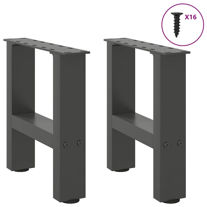 Coffee Table Legs Anthracite 2 pcs 30x(30-31) cm Steel