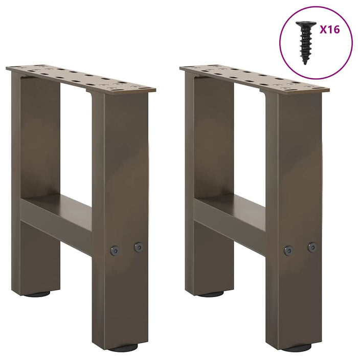 Coffee Table Legs Natural Steel 2 pcs 30x(30-31) cm Steel