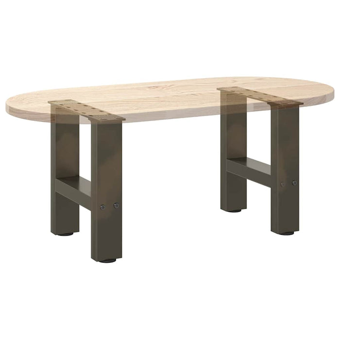 Coffee Table Legs Natural Steel 2 pcs 30x(30-31) cm Steel