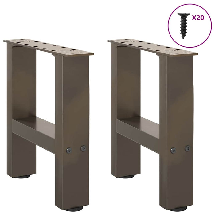 Coffee Table Legs Natural Steel 2 pcs 40x(30-31) cm Steel