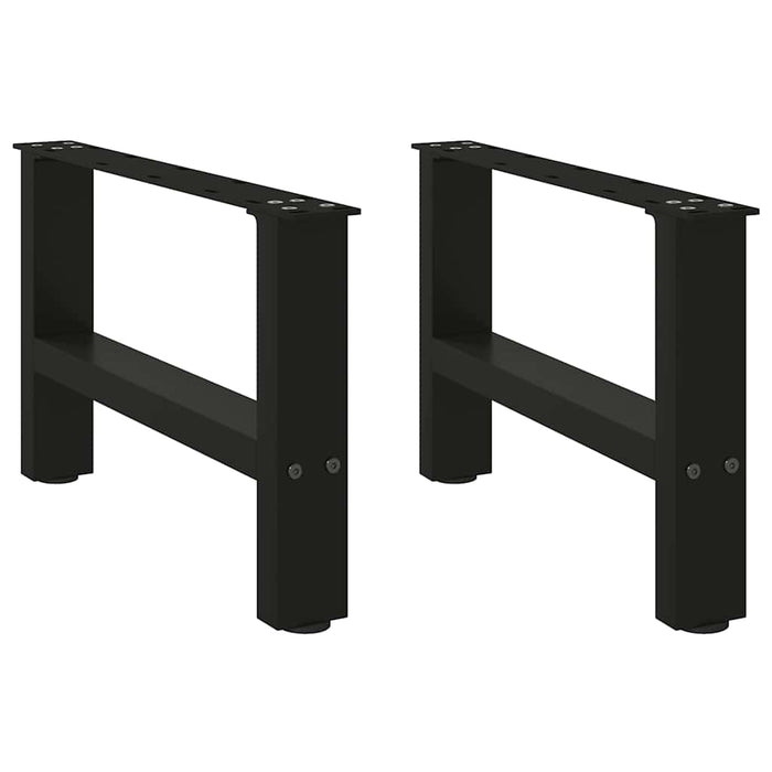 Coffee Table Legs Black 2 pcs 50x(30-31) cm Steel