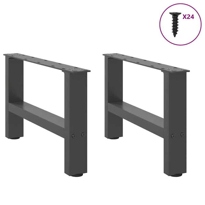 Coffee Table Legs Anthracite 2 pcs 50x(30-31) cm Steel