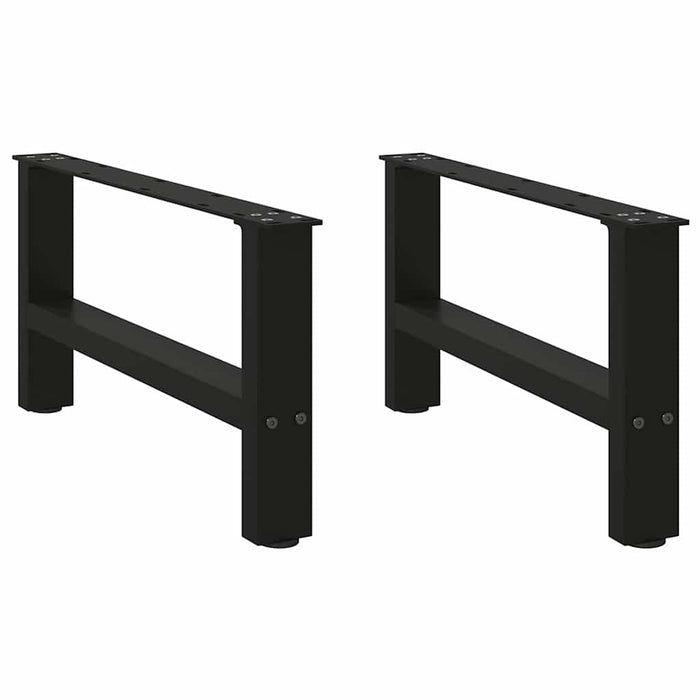 Coffee Table Legs Black 2 pcs 60x(30-31) cm Steel