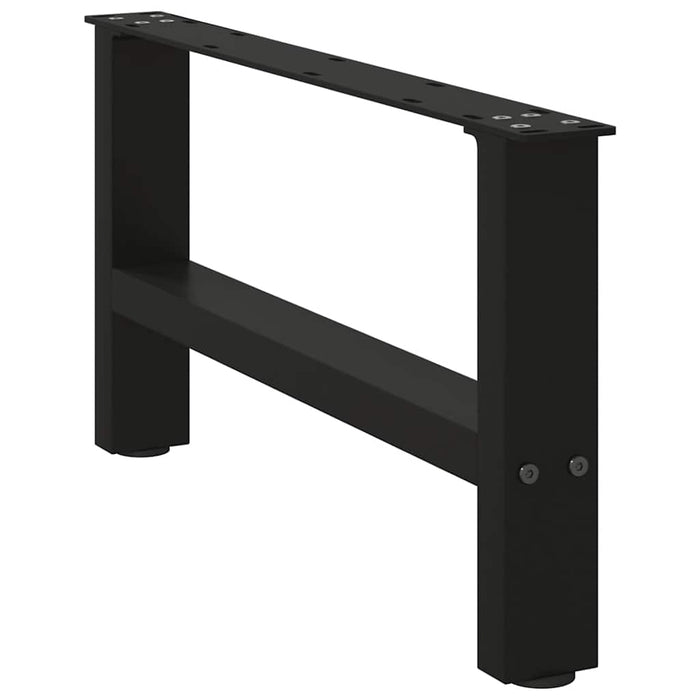 Coffee Table Legs Black 2 pcs 60x(30-31) cm Steel