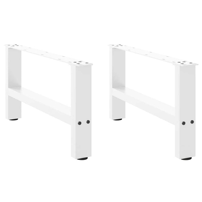 Coffee Table Legs White 2 pcs 60x(30-31) cm Steel