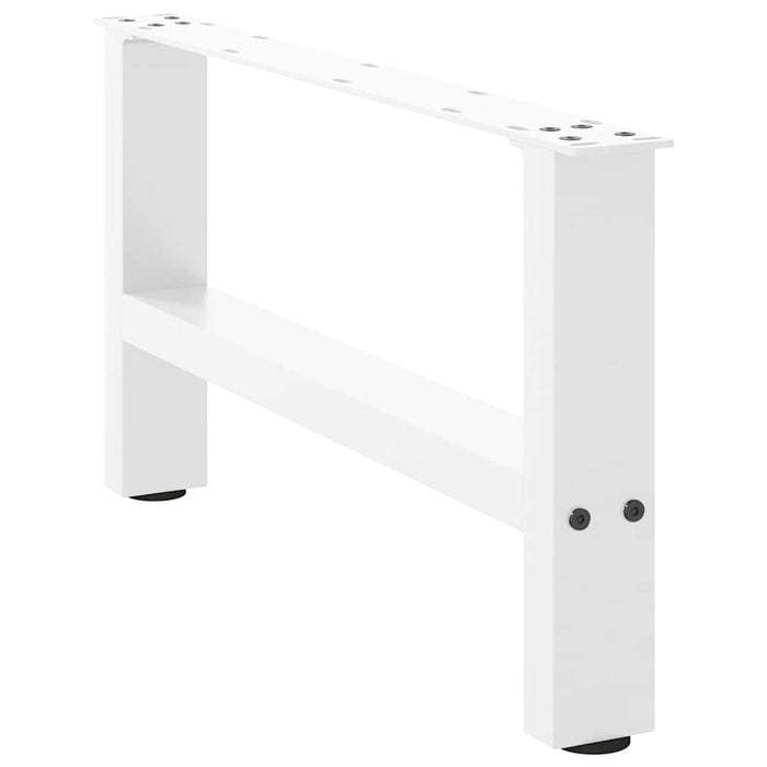 Coffee Table Legs White 2 pcs 60x(30-31) cm Steel