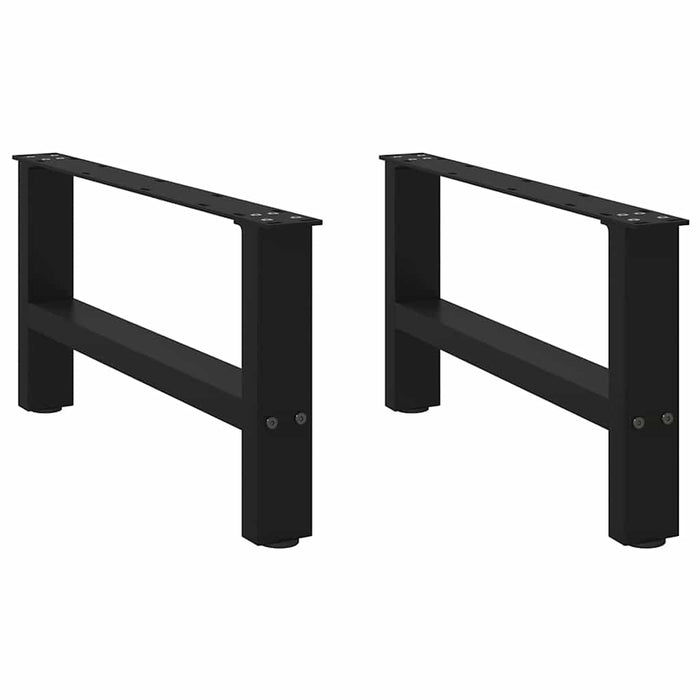 Coffee Table Legs Black 2 pcs 70x(30-31) cm Steel