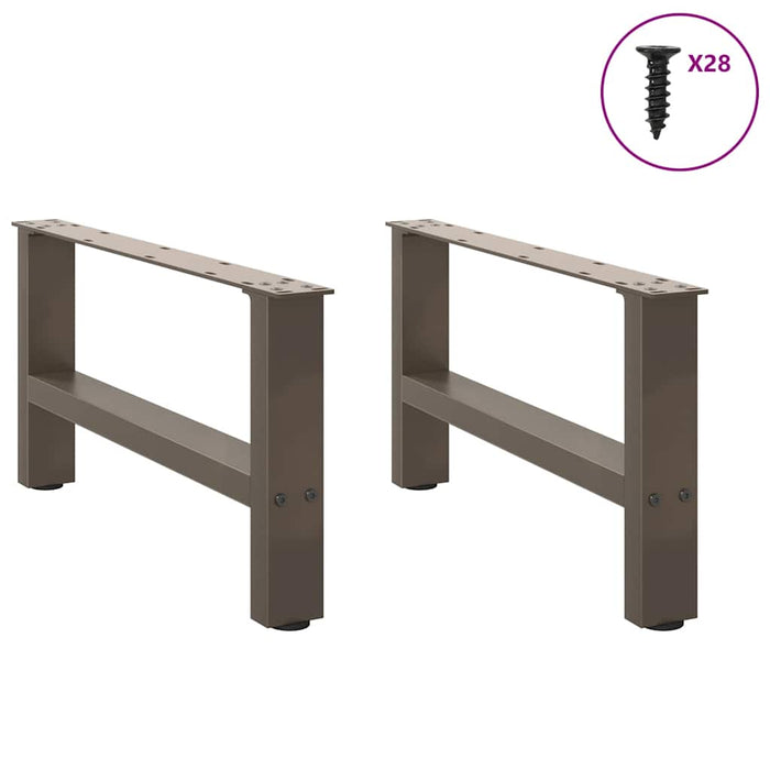 Coffee Table Legs Natural Steel 2 pcs 70x(30-31) cm Steel