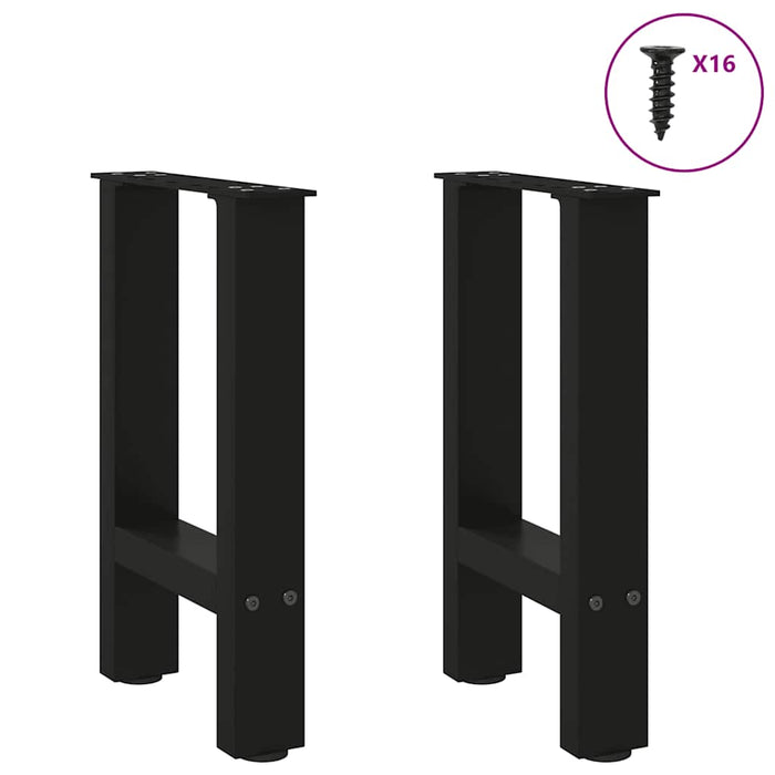 Coffee Table Legs Black 2 pcs 28x(42-43) cm Steel