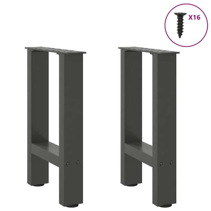 Coffee Table Legs Anthracite 2 pcs 28x(42-43) cm Steel