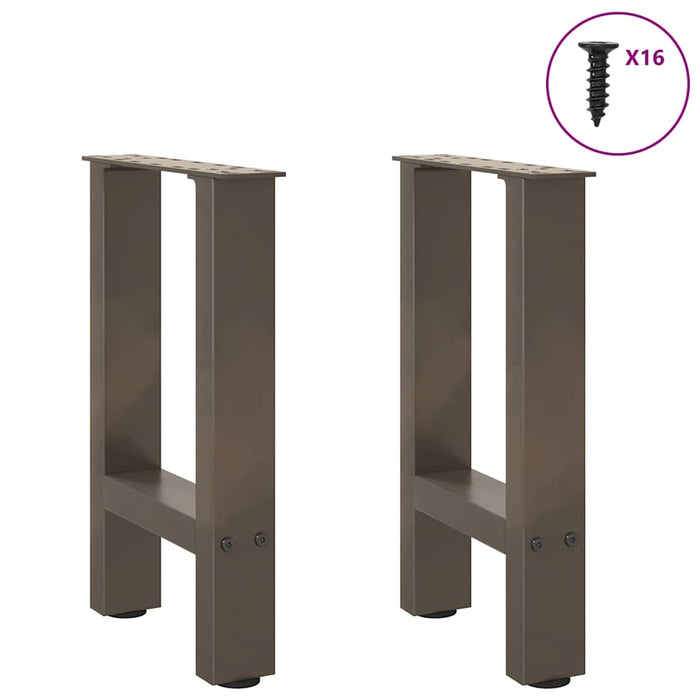 Coffee Table Legs Natural Steel 2 pcs 28x(42-43) cm Steel