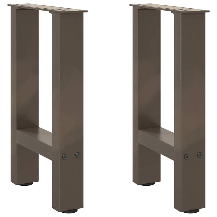 Coffee Table Legs Natural Steel 2 pcs 38x(42-43) cm Steel