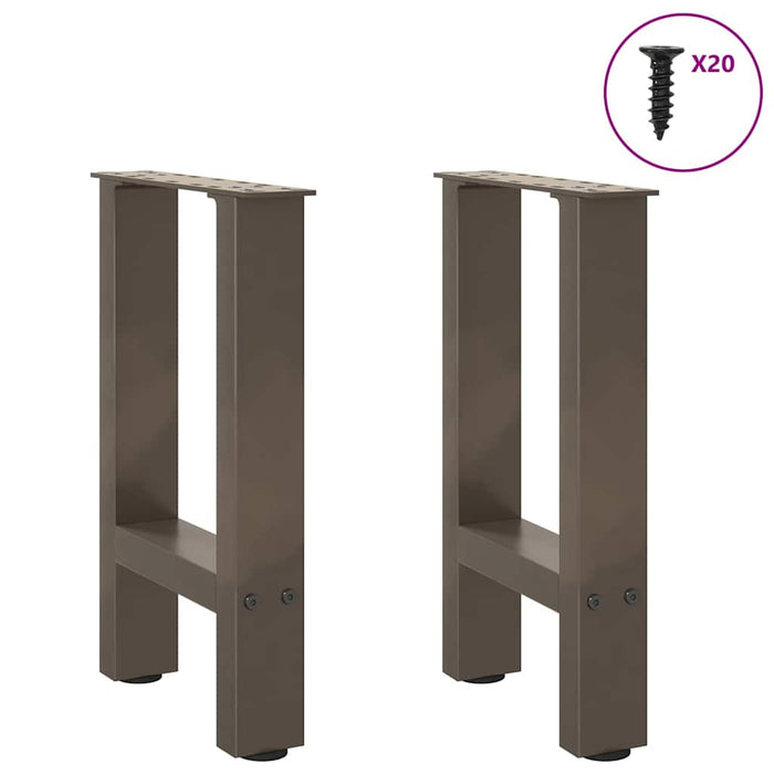 Coffee Table Legs Natural Steel 2 pcs 38x(42-43) cm Steel