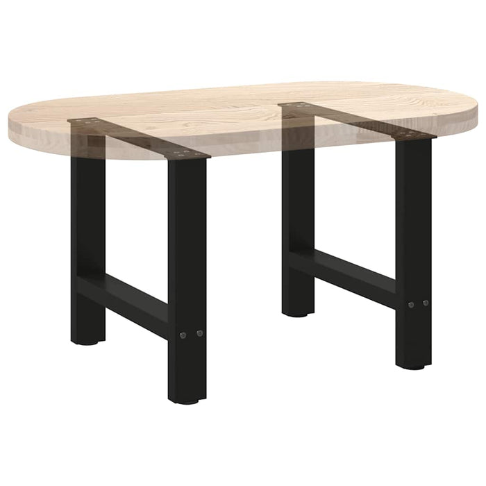 Coffee Table Legs Black 2 pcs 50x(42-43) cm Steel