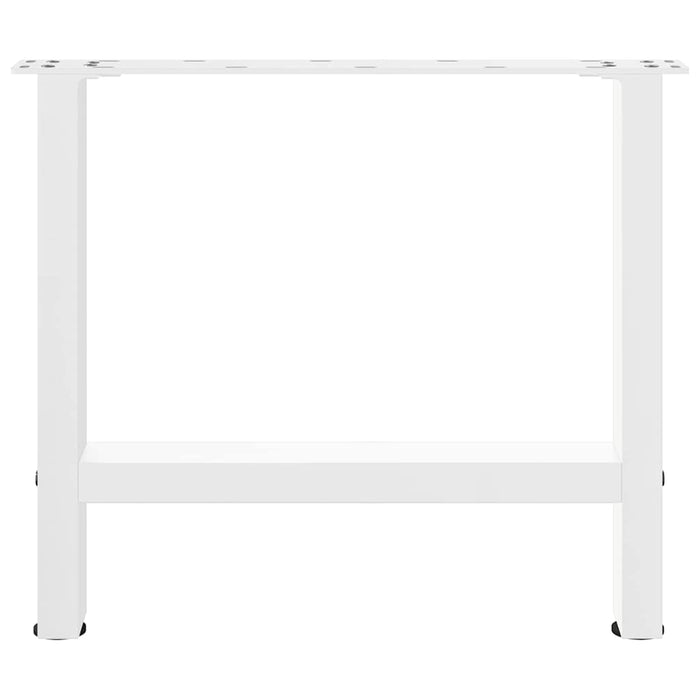 Coffee Table Legs White 2 pcs 50x(42-43) cm Steel