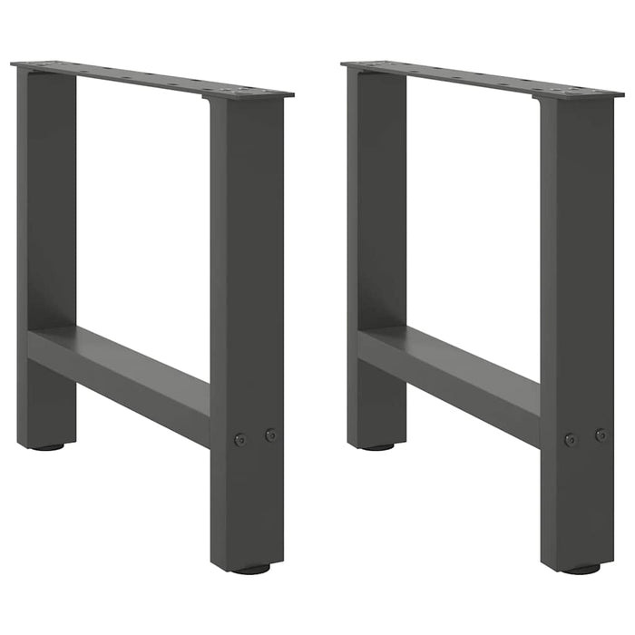 Coffee Table Legs Anthracite 2 pcs 50x(42-43) cm Steel