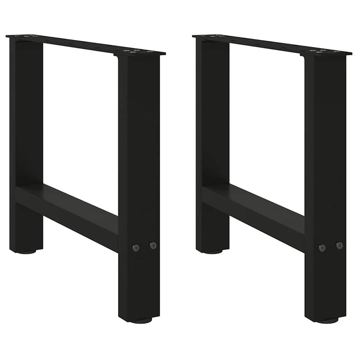 Coffee Table Legs Black 2 pcs 60x(42-43) cm Steel