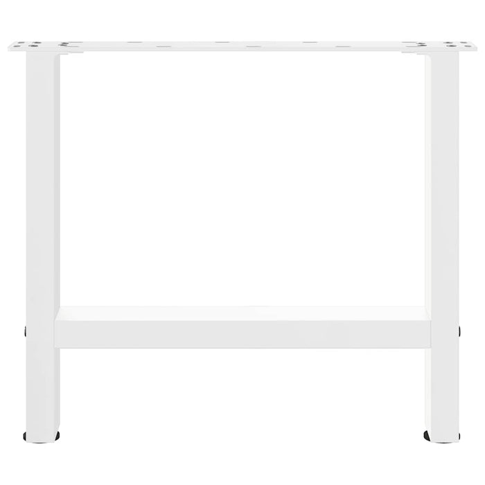 Coffee Table Legs White 2 pcs 60x(42-43) cm Steel