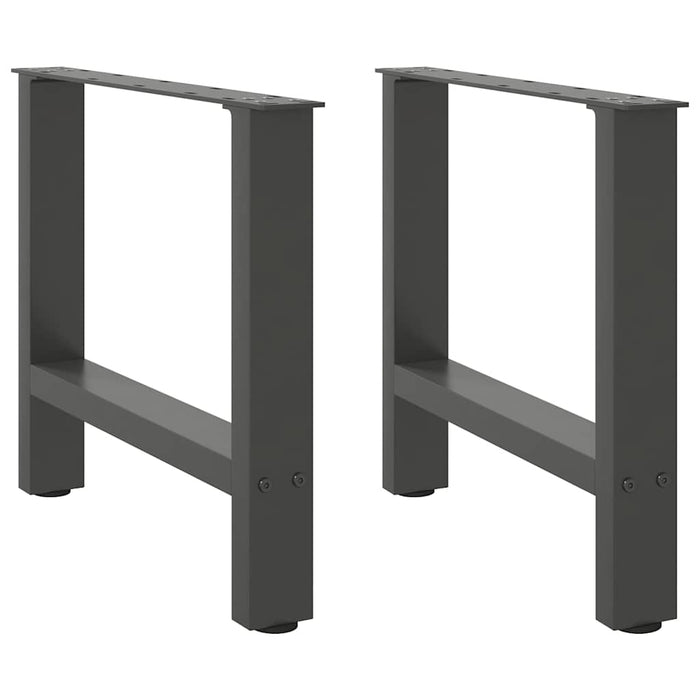 Coffee Table Legs Anthracite 2 pcs 60x(42-43) cm Steel