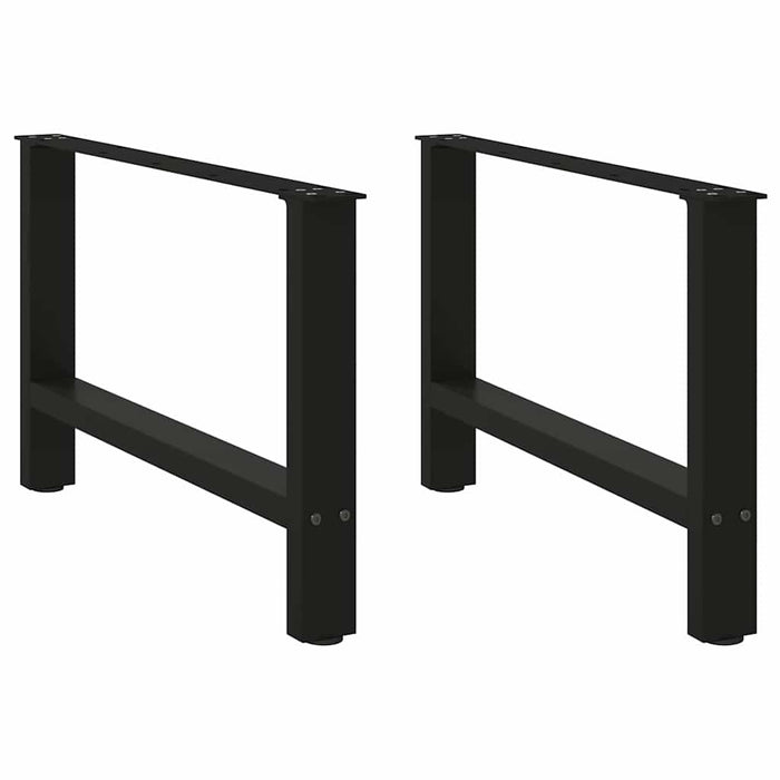 Coffee Table Legs Black 2 pcs 70x(42-43) cm Steel