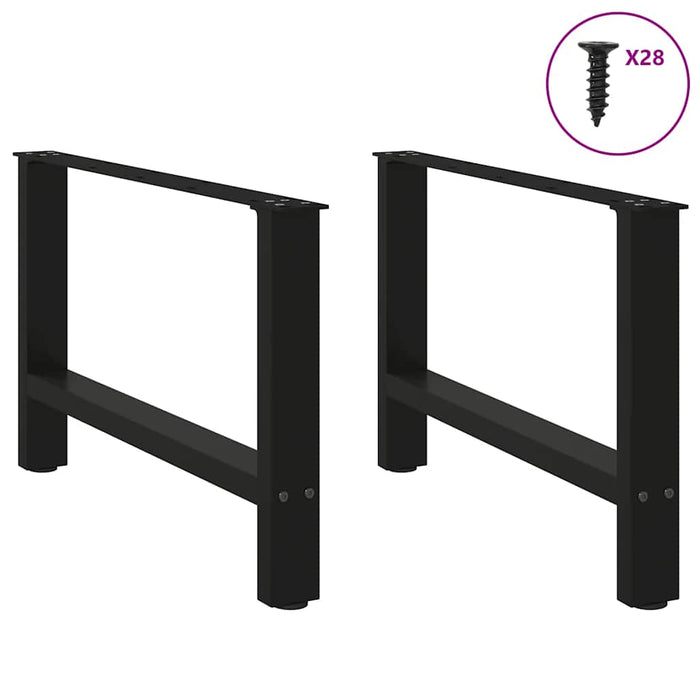 Coffee Table Legs Black 2 pcs 70x(42-43) cm Steel