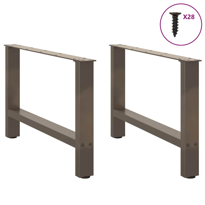 Coffee Table Legs Natural Steel 2 pcs 70x(42-43) cm Steel