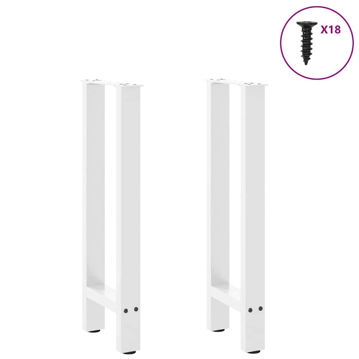 Coffee Table Legs White 2 pcs 28x(72-73) cm Steel