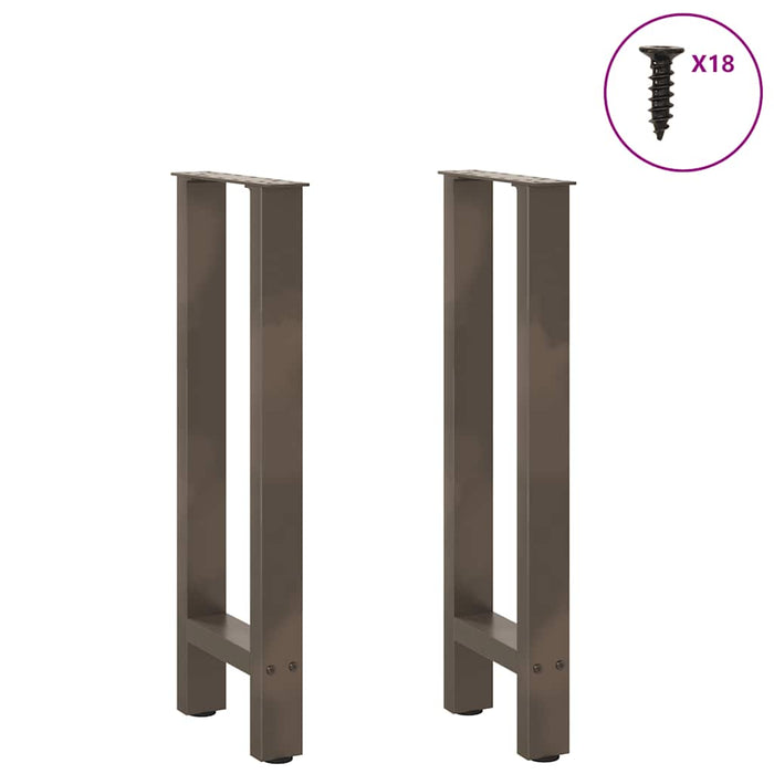 Coffee Table Legs Natural Steel 2 pcs 28x(72-73) cm Steel