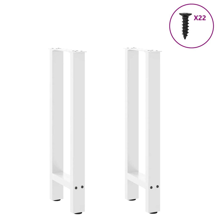 Coffee Table Legs White 2 pcs 38x(72-73) cm Steel