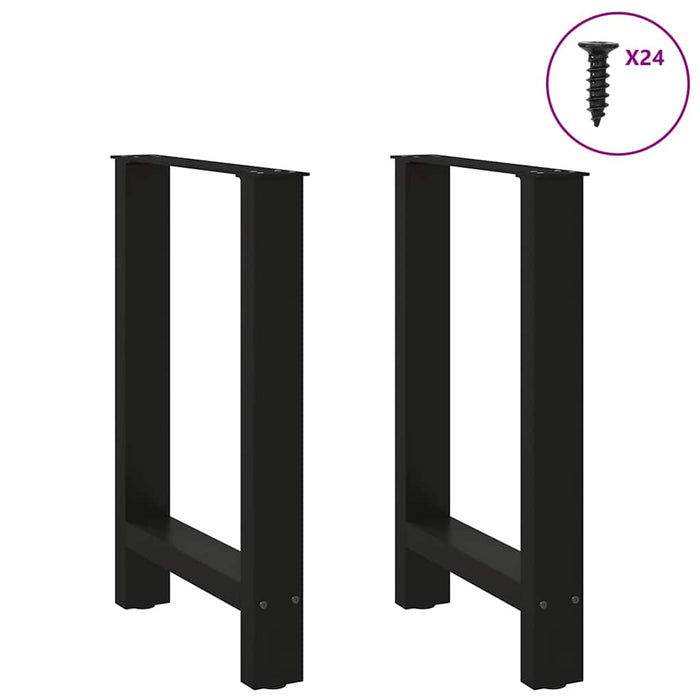 Coffee Table Legs Black 2 pcs 50x(72-73) cm Steel