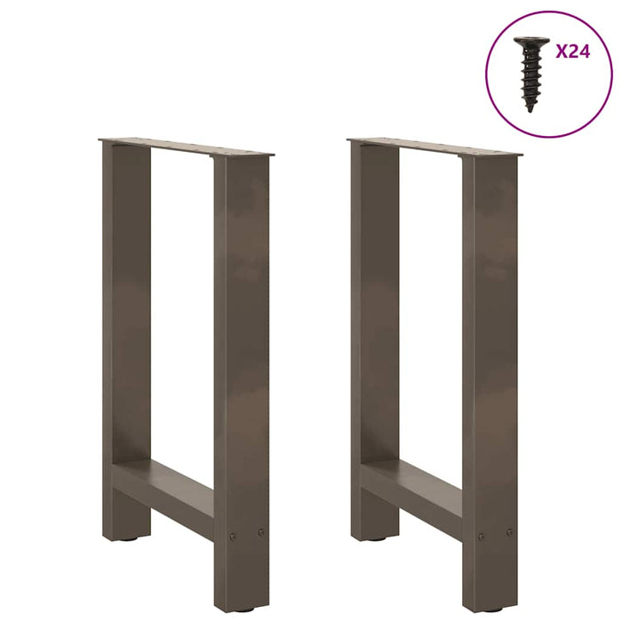 Coffee Table Legs Natural Steel 2 pcs 60x(72-73) cm Steel