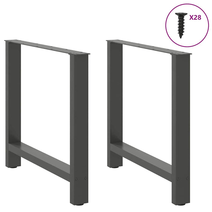 Coffee Table Legs Anthracite 2 pcs 70x(72-73) cm Steel