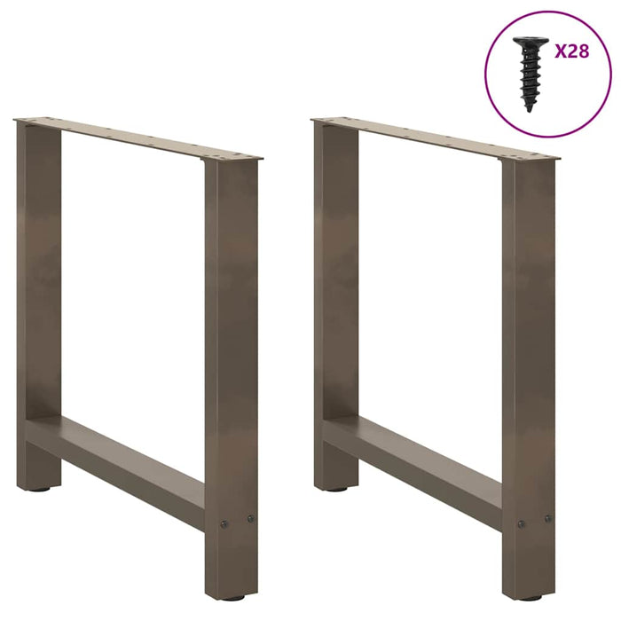 Coffee Table Legs Natural Steel 2 pcs 70x(72-73) cm Steel