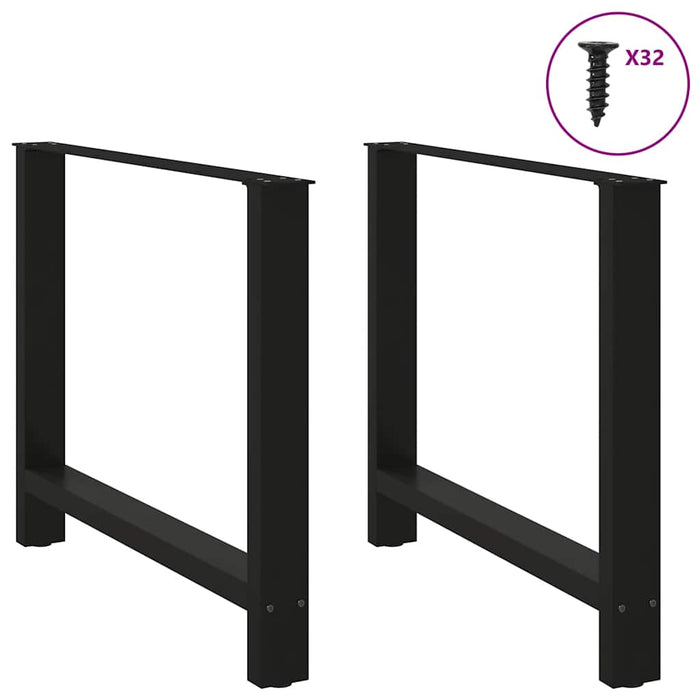 Coffee Table Legs Black 2 pcs 90x(72-73) cm Steel