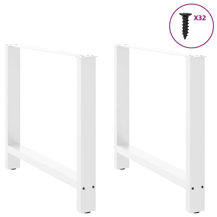 Coffee Table Legs White 2 pcs 90x(72-73) cm Steel